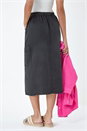 Black Pocket Detail Cargo Skirt, Image 4 of 5