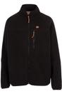 Black Quake Leather Trim Fleece Jacket, Image 1 of 4