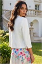 Ivory  3/4 Sleeve Rochette Jacket, Image 3 of 4