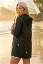 Black Rain Resistant Hooded Jacket, Image 4 of 5