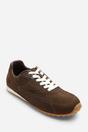 Brown Where's That From Brown Marleigh Suede Retro Runner Trainer, Image 3 of 6