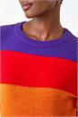 Multi  Stripe Print Stretch Knit Jumper, Image 5 of 5