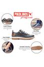 Blue Women’s Laces & Zipper Trainers-W3W-6979, Image 3 of 8