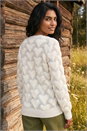 Ivory  Heart Detail Knit Jumper, Image 3 of 4