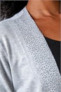 Grey Petite Diamante Embellished Cardigan, Image 2 of 5