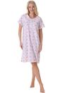 Pink Camille Lingerie Pink Lightweight 100% Cotton Short Sleeve Nightdress, Image 1 of 5