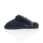 Navy Blue AJVANI Navy Blue Faux Fur Lined Slip On Memory Foam Mules Slippers, Image 2 of 5