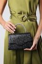  Pluie Glitter Evening Bag With Braided Top Handle, Image 8 of 8
