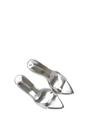 Silver 'Kallie' Slip On Stiletto Heeled Mules With Open Toe, Image 6 of 6