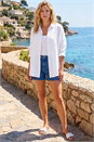 Ivory  Cotton Textured Button Shirt, Image 2 of 4