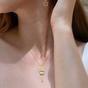 Gold Turquoise Evil Eye Eyelash Drop Sterling Silver Necklace, Image 6 of 8