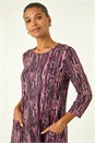 Purple Printed Pocket Swing Top, Image 1 of 5