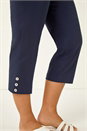 Navy  Petite Bengaline Cropped Stretch Trouser, Image 5 of 5