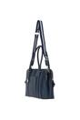 Navy Ashwood Leather Navy 'Cuore di Cuoio' 3 Section Large Leather Handbag, Image 3 of 4