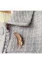Gold Leaf Brooch with Pearl, Image 1 of 4