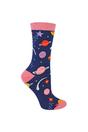 Navy 1 Pack Novelty Space Enthusiast Bamboo Socks, Image 1 of 3