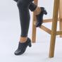 Navy Blue AJVANI Navy Blue Mid Heel Brogue Ankle Boots Shoe Boots, Image 5 of 6