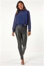 Navy  Chiffon Sequin Detail Top, Image 4 of 5