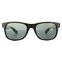 Black Polaroid Black Rectangle Shiny Black Grey Polarized Sunglasses, Image 1 of 4