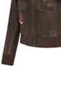 Brown Infinity Leather Brown A2 Top Gun Leather Bomber Jacket-Springs, Image 7 of 8