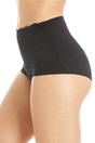 Black High Waist Seamless Floral Briefs, Image 2 of 4