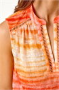 ORANGE Petite Tie Dye Print Top, Image 5 of 5