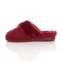 Bordeaux Faux Fur Lined Slip On Memory Foam Mules Slippers, Image 2 of 5