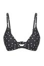Multi Polka Dot Printed Triangle Adjustable Strap Bikini Top, Image 2 of 5
