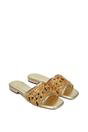Gold 'Ziva' Embroidered Sequin Slip On Slider Sandals, Image 5 of 6