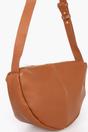 Tan Italian LeatherHalf Moon Crossbody Bag, Image 3 of 3
