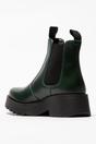 Dark Green Womens Soft Chelsea Ankle Boots-MEDI789, Image 2 of 5
