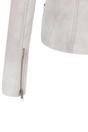 White Leather Brando Biker Jacket-Loddon, Image 6 of 6