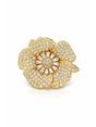 Gold AVANT-GARDE PARIS Gold Pavé Floral Statement Ring, Image 2 of 5