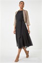 Champagne Ruched Hem Chiffon Bolero, Image 2 of 5