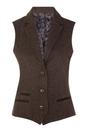 Brown Infinity Leather Brown Tweed 1920s Herringbone Brown Waistcoat, Image 1 of 5