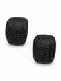 Black Pavé Dome Stud Earrings, Image 1 of 3