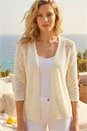 Ivory  Petite Textured Knit Cardigan, Image 2 of 4