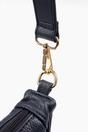 Navy Blue Faux Leather Half Moon Crossbody Bag, Image 4 of 5