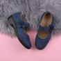 Navy Blue AJVANI Navy Blue Flat Comfort Mary Jane Shoes, Image 4 of 6