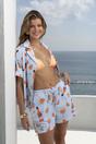 Sky Blue The Night Store Sky Blue Spritz Cotton Pyjama Short Set, Image 8 of 8