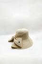 Beige Bow Foldable Summer Hat, Image 2 of 4