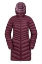 Burgundy Florence Long Padded Jacket, Image 1 of 5