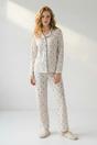 Multi Animal Print Piped Revere Collar Long Sleeve Pyjama Set, Image 1 of 3