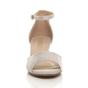 Grey Mid Wedge Heel Ankle Strap Sandals, Image 5 of 5