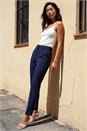Navy Short Slim Leg Trouser, Image 1 of 4
