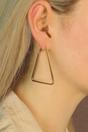 Gold Large Triangle Summer Hoop Earrings, Image 1 of 2