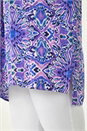 Purple Curve Printed Pleat Front Top, Image 5 of 5