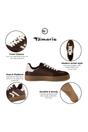Brown Tamaris Womens Brown White Suede Sneaker, Image 2 of 7