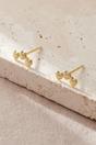 Gold Sterling Silver Triple Heart Studs, Image 2 of 2