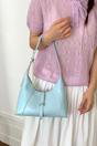 Blue Structured Shoulder Bag With Top Handle, Image 1 of 4